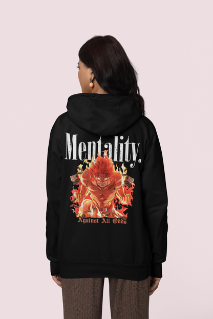 MENTALITY - AGAINST ALL ODDS Guy-Sensei Premium Unisex Oversized Hoodie mit Tasche