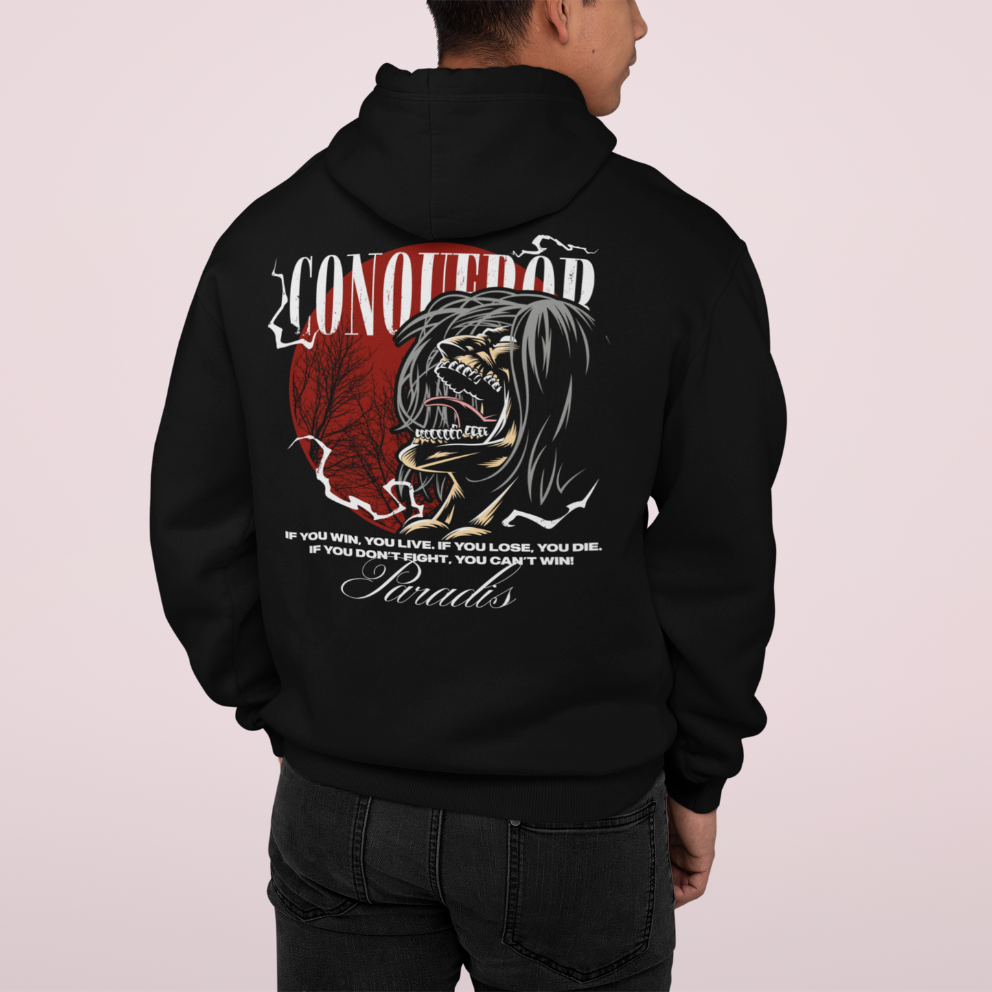 CONQUEROR - ATTACK ON TITAN Premium Unisex Oversized Hoodie mit Tasche