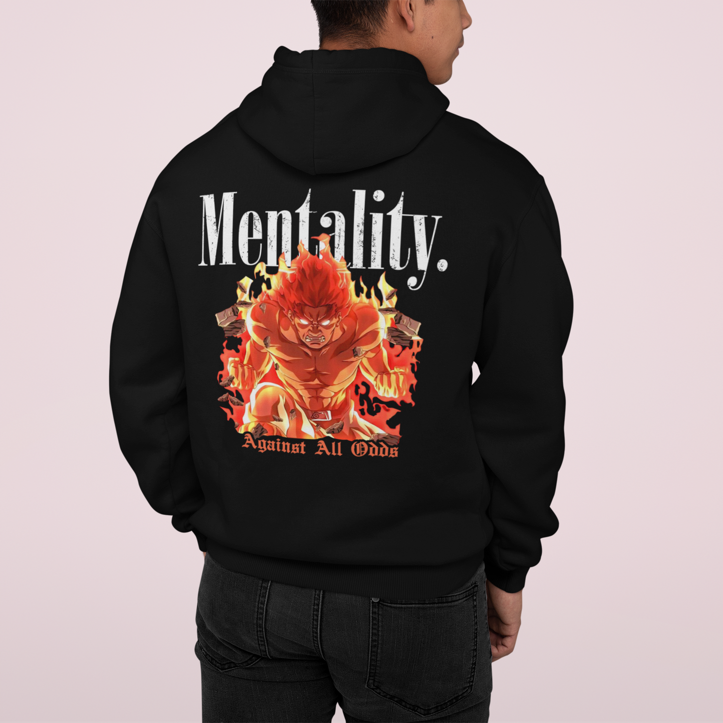 MENTALITY - AGAINST ALL ODDS Guy-Sensei Premium Unisex Oversized Hoodie mit Tasche