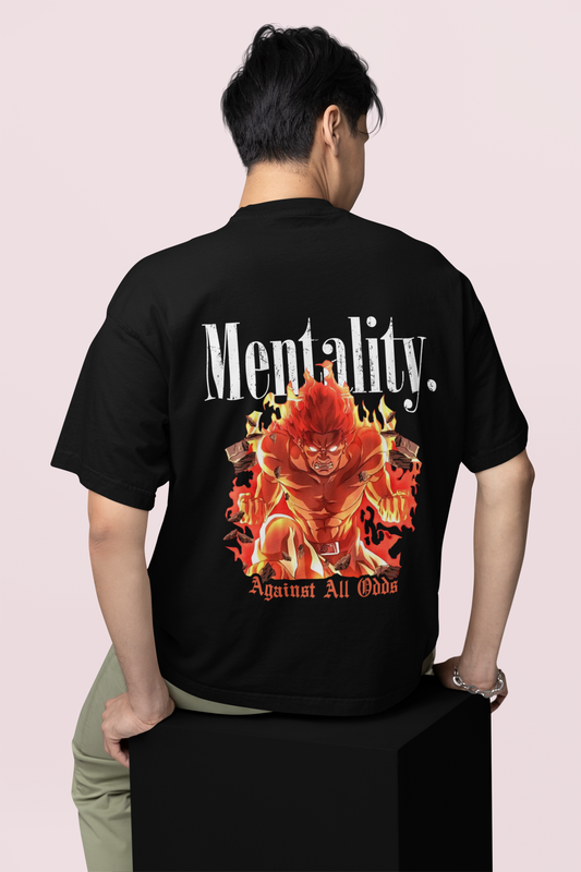 MENTALITY - AGAINST ALL ODDS Guy-Sensei Premium Unisex Oversized T-Shirt